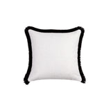 Hypnose Saçaklı Beyaz Düz Kırlent 45X45