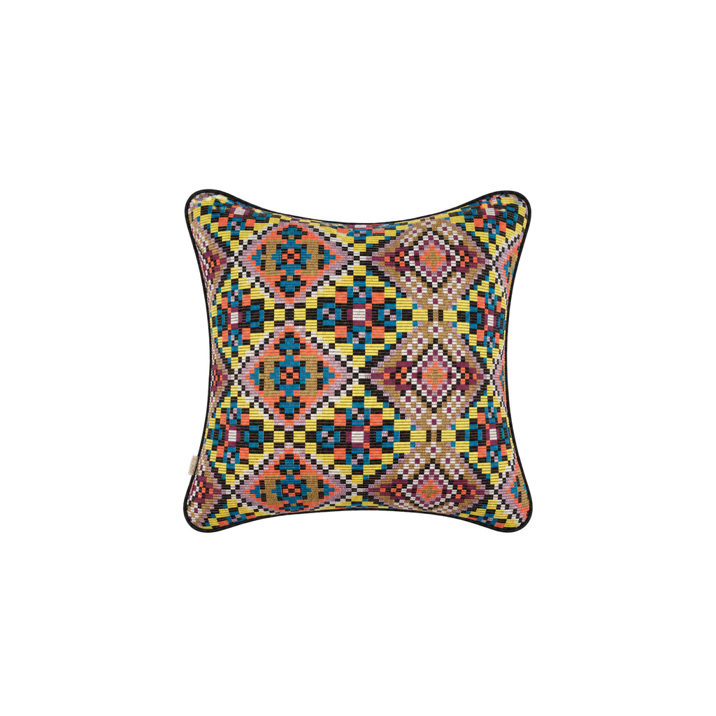 Retro Çok Renkli Biyeli Kırlent 45X47