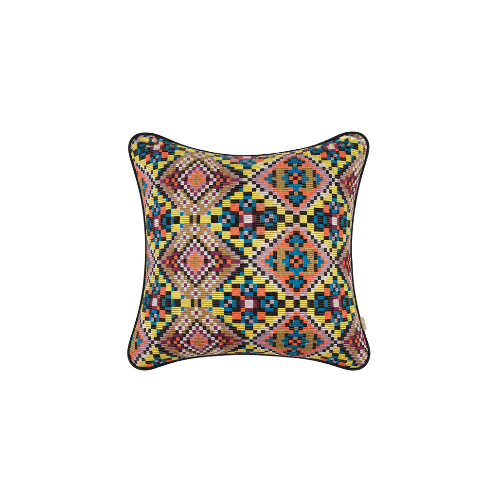 Retro Çok Renkli Biyeli Kırlent 45X47