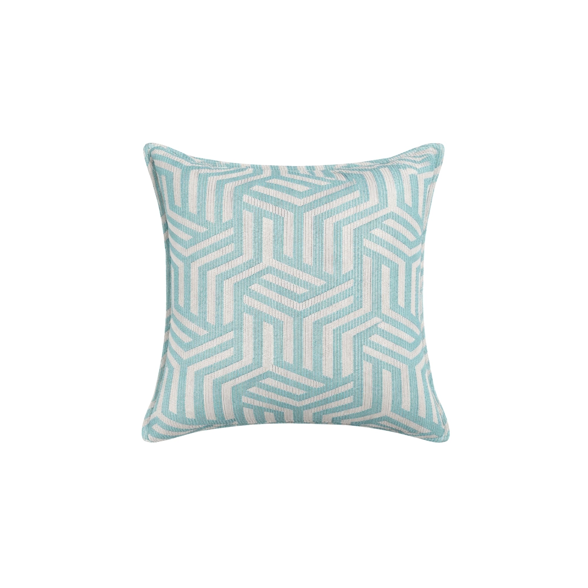 Linea Mavi Geometrik Desenli Kırlent 50X50