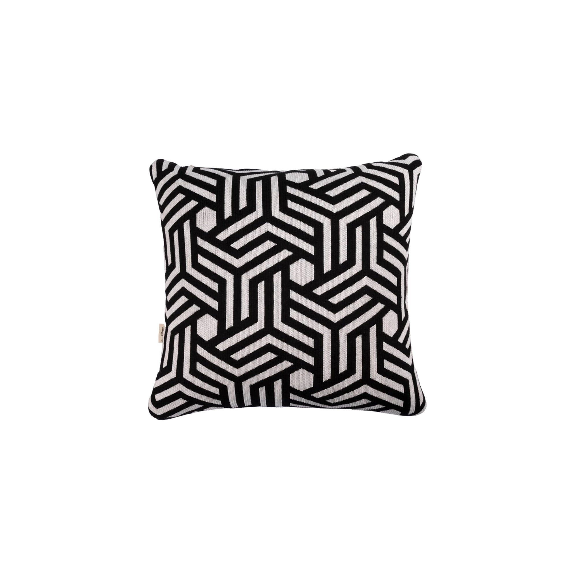 Linea Siyah Geometrik Desenli Kırlent 50X50