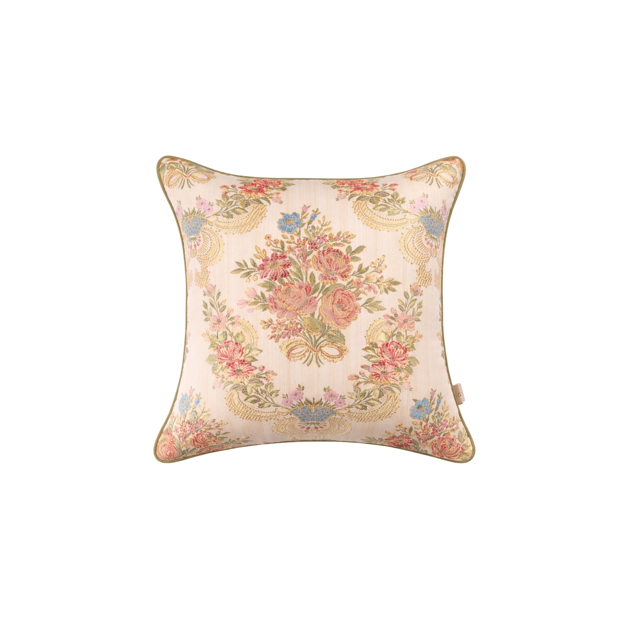 Flora Çiçek Desenli Çok renkli Kırlent 45X45