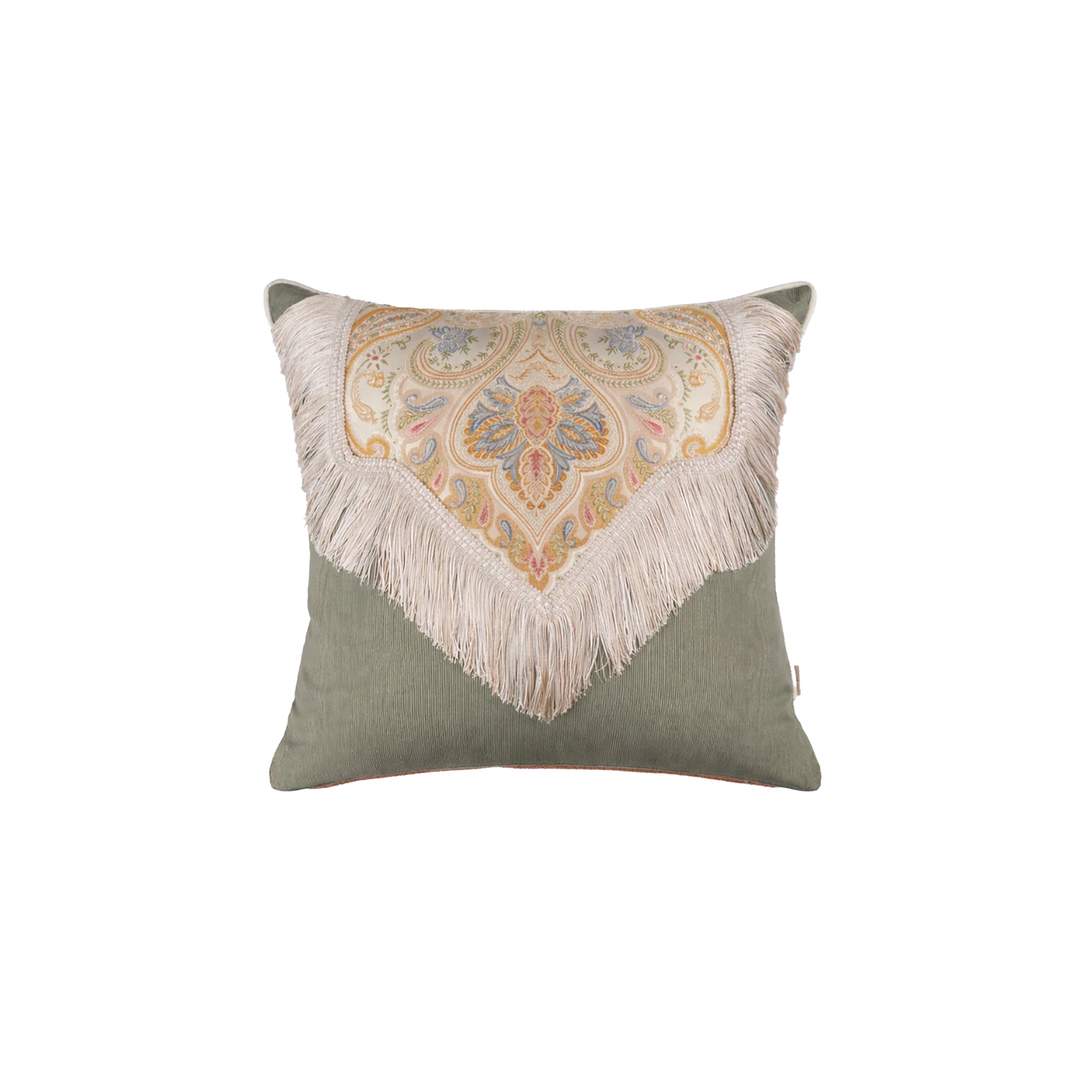 Flora Püskül Detaylı Şal Desenli Kırlent 50X50