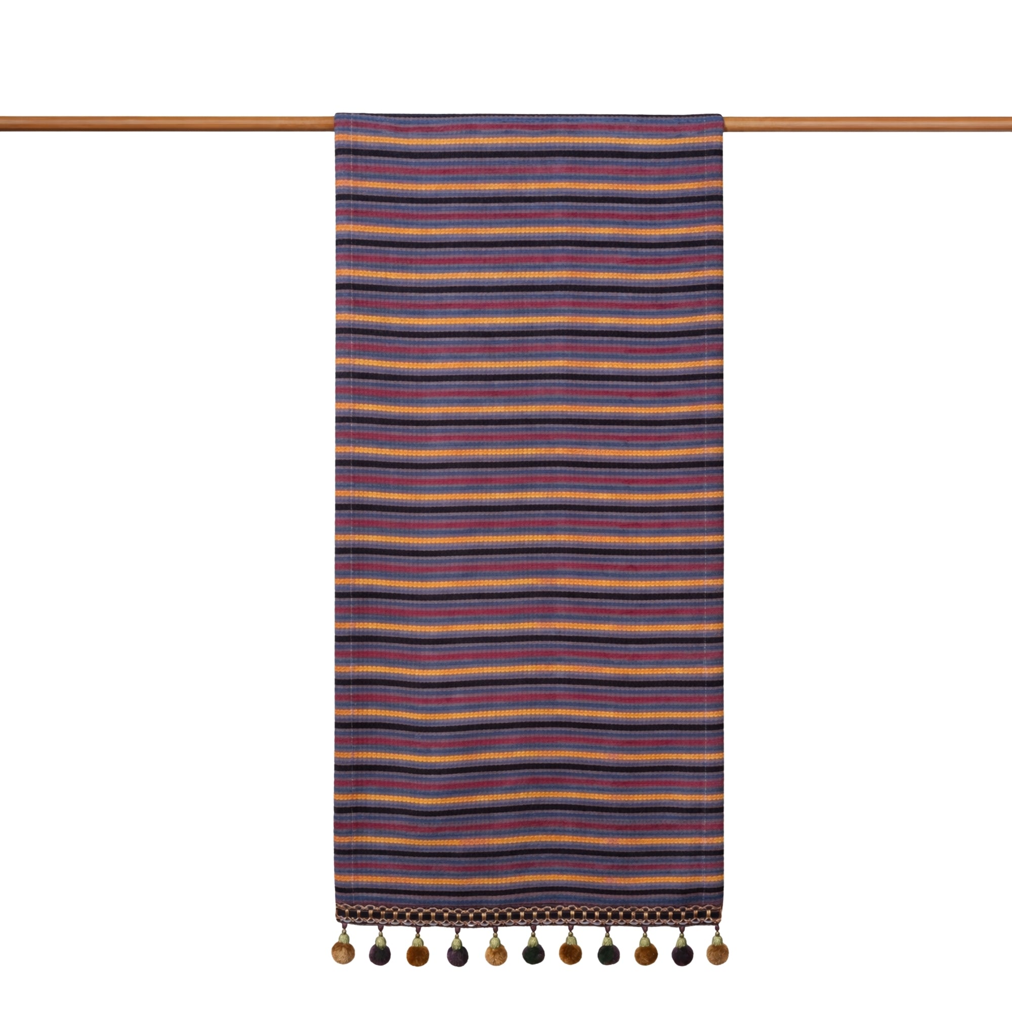 Ponpon Detaylı Çizgili Runner 50X200