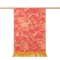 Püskül Detaylı Bordo Çiçek Desen Runner 50X135
