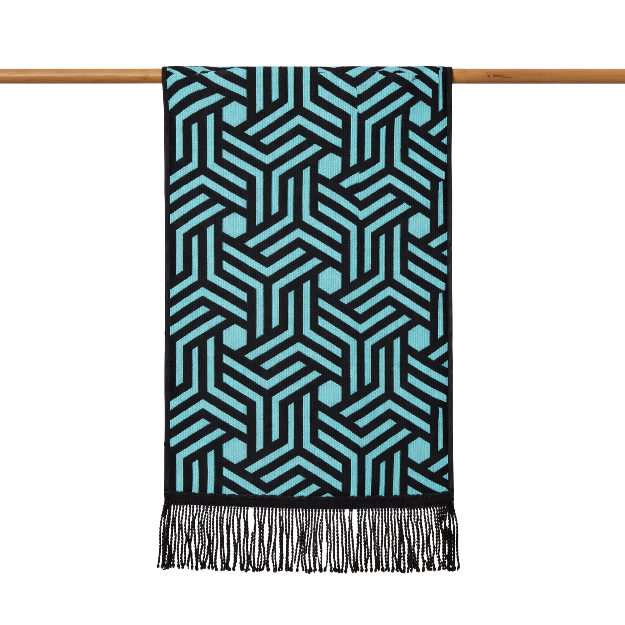 Geometrik Desenli Püskül Detaylı Runner 50X150