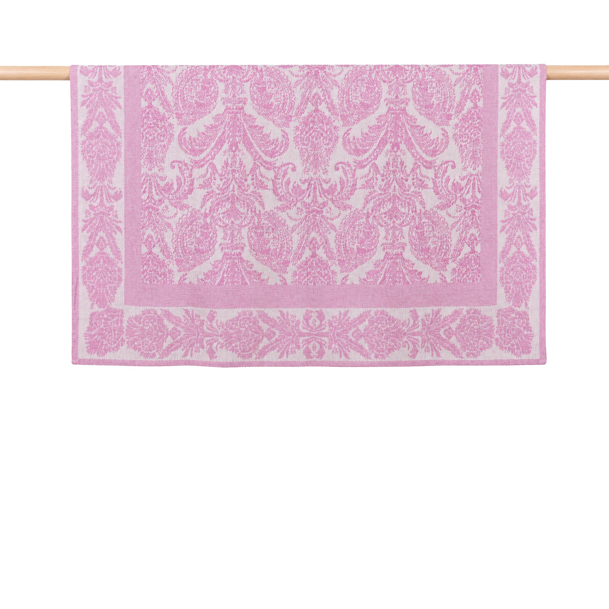Açık Gri Mor Damask Desenli Koltuk Şalı 135X160 cm