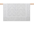 Açık Gri Beyaz Damask Desenli Koltuk Şalı 130X163 cm