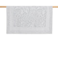 Açık Gri Beyaz Şal Desenli Koltuk Şalı 135X141 cm