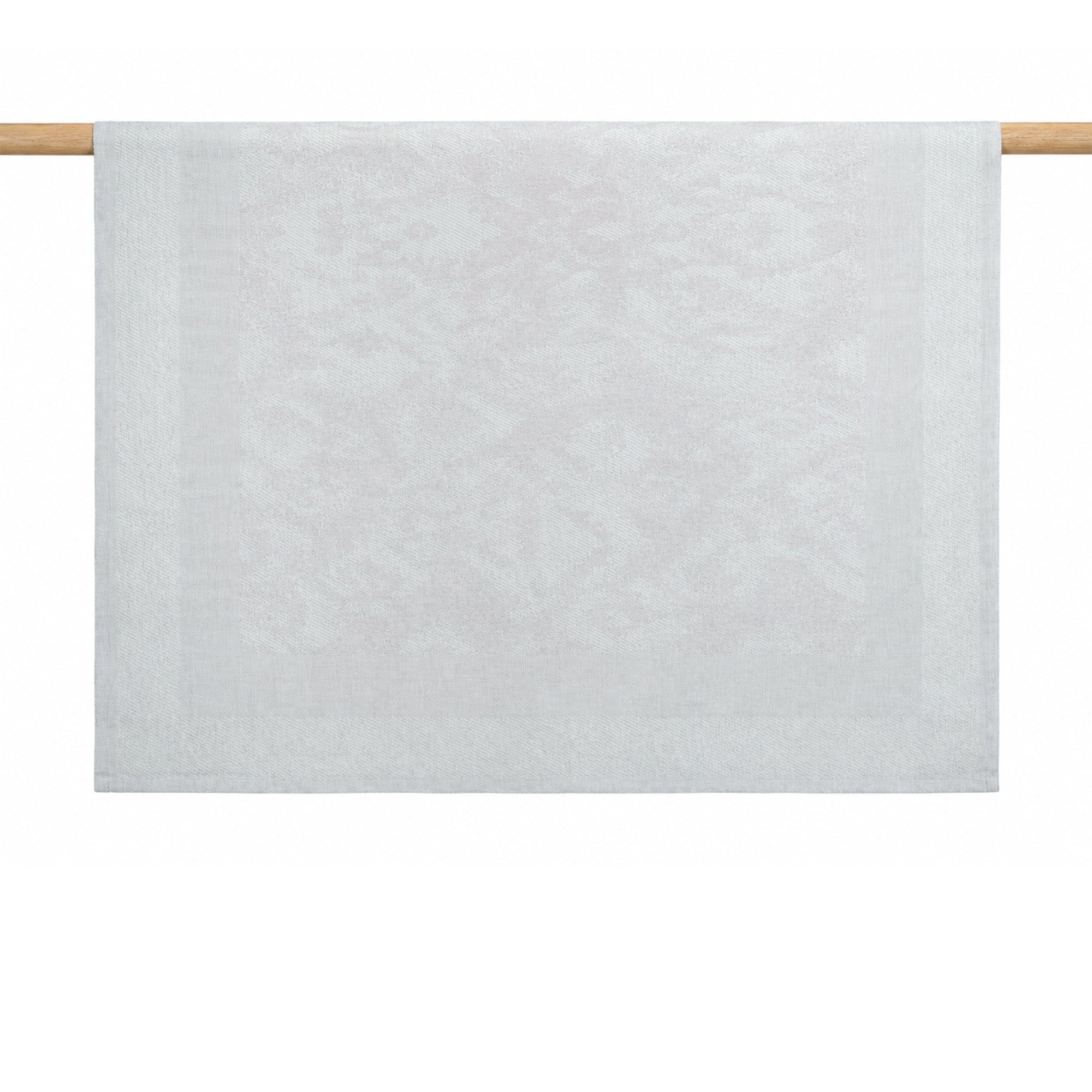 Açık Gri Su Yeşili İkat Desenli Koltuk Şalı 134X141 cm