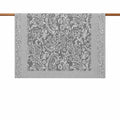 Gri Paisley Damask Koltuk Şalı 116X130 cm