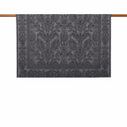 Koyu Antrasit Damask Koltuk Şalı 130X151 cm