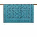 Turkuaz Damask Desenli Koltuk Şalı