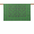 Yeşil Damask Desenli Koltuk Şalı 131X150 cm