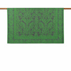 Yeşil Damask Desenli Koltuk Şalı 131X150 cm